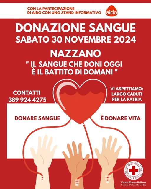  Giornata di Donazione del Sangue a Nazzano con AIDO!